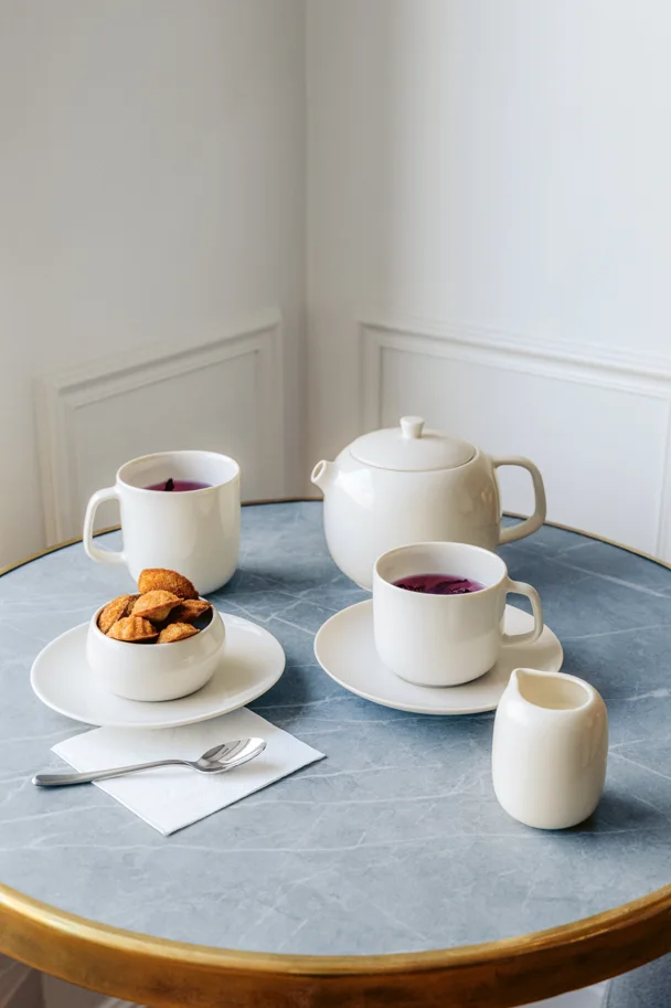 Madeleine Zuckerdose D9cm H7.4cm 15cl alabaster weiss