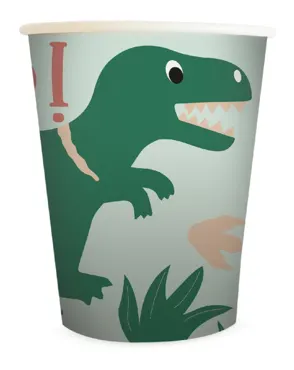 8er Set Pappbecher Dino 250ml