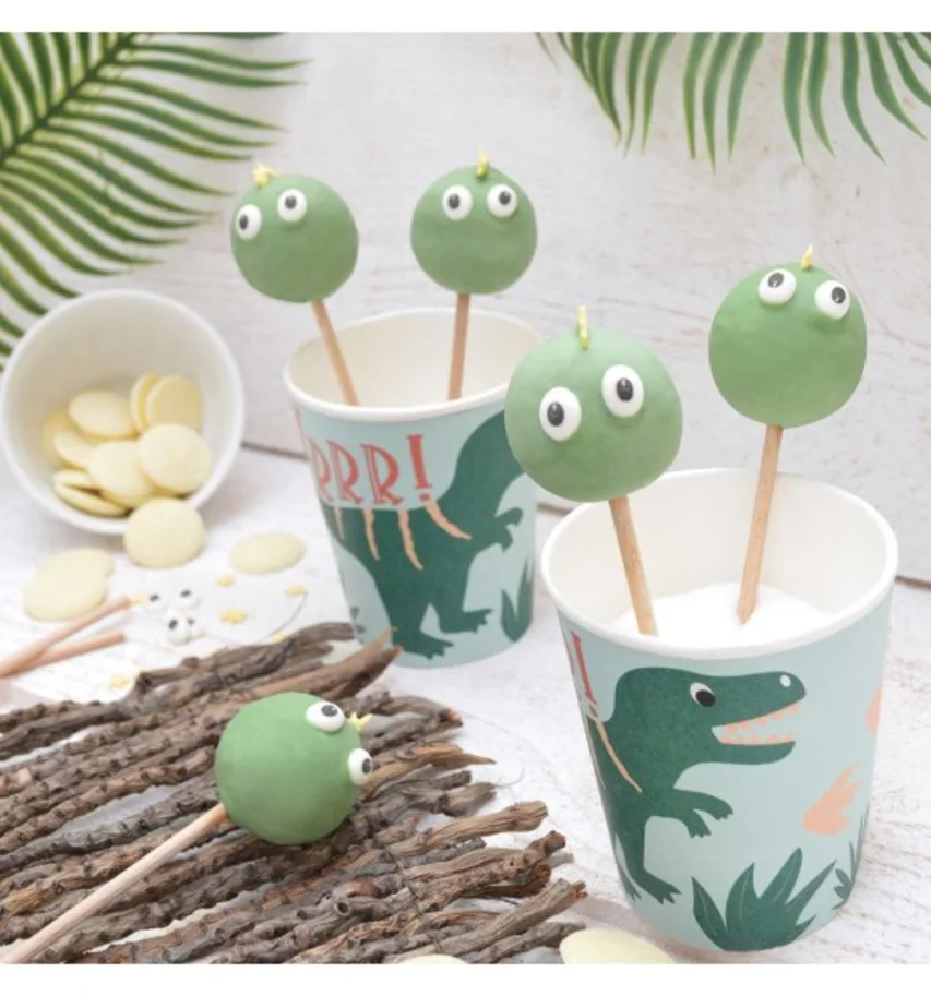 8er Set Pappbecher Dino 250ml