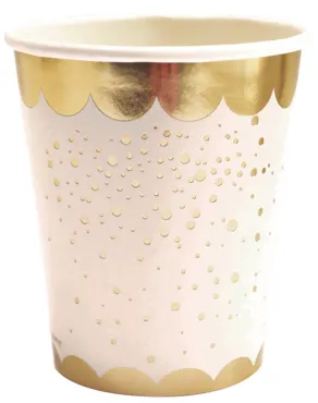 Becher Karton, 8 Stk. Gold 25cl