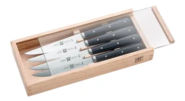 4tlg. TWIN Steakmesserset in Holzbox
