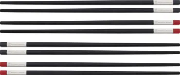 8tlg. Essstäbchen, Set für 4 Personen, schwarz