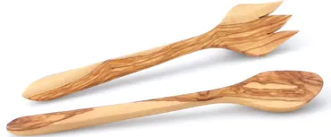 Olivenholz Salatbesteck Nr.2, 30.5 cm