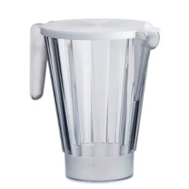 Krug mit Deckel 1.5lt Kunststoff transparent stapelbar weiss