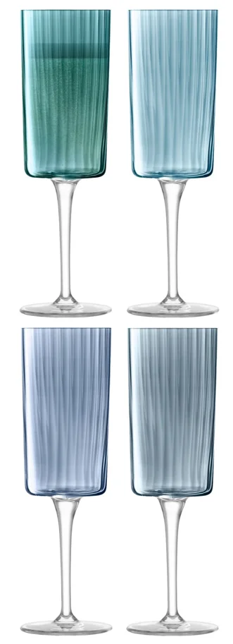 4er Set Gems Champagnerglas 210ml saphir assort.