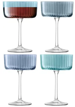4er Set Gems Champagner-/Cocktailglas 230ml saphir assort.