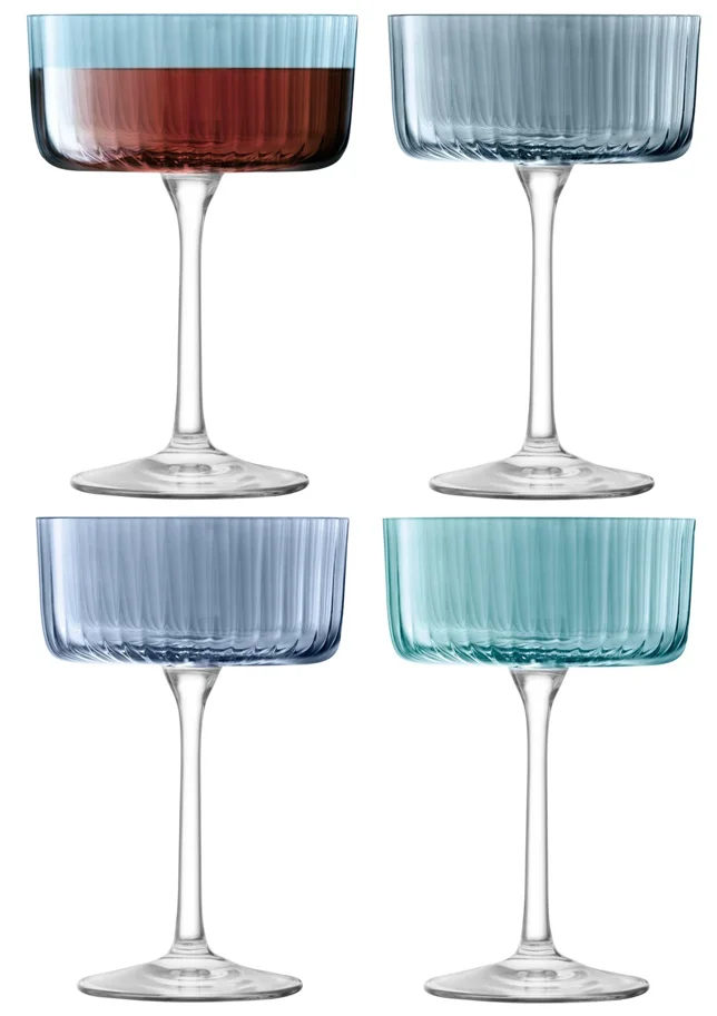 4er Set Gems Champagner-/Cocktailglas 230ml saphir assort.