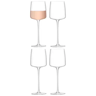 4er Set Metropolitan Wein Glas 350ml klar