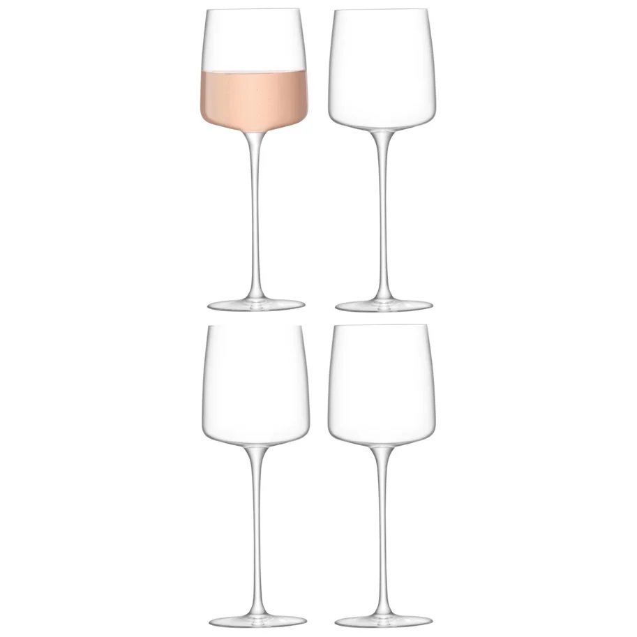 4er Set Metropolitan Wein Glas 350ml klar