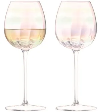 2er Set Pearl Wei?weinglas 325ml - perlmutt