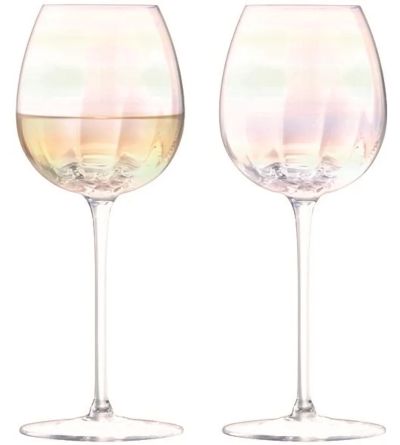 2er Set Pearl Wei?weinglas 325ml - perlmutt