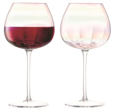 2er Set Pearl Rotweinglas 460ml - perlmutt