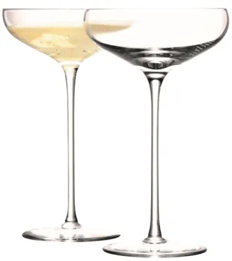2er Set Wine Sektschale 300ml transparent
