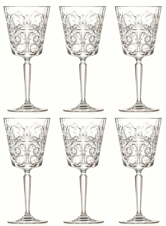 6er Set Tattoo Weinglas Ø8.8 H19.4 cm, 29cl