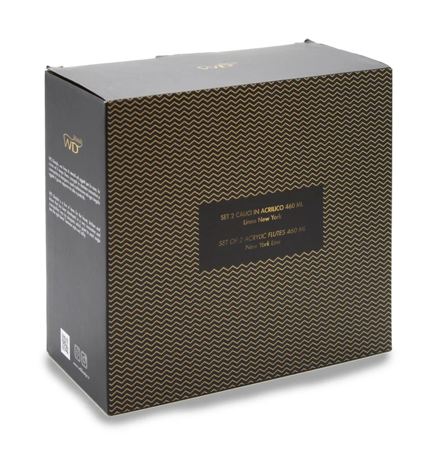 2er Set Gläser aus Acryl 460ml, gold