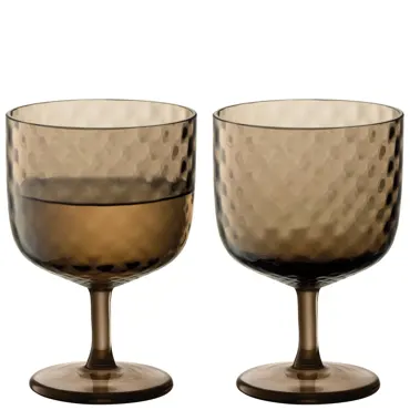2er Set Dapple Weinglas 325ml earth brown