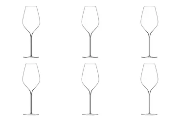6er Set A. Lallement N4 Champagnerglas 43cl mundgeblasen