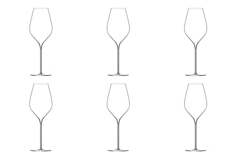 6er Set A. Lallement N4 Champagnerglas 43cl mundgeblasen