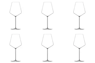6er Set F. Sommier Dionysos Rotweinglas mundgeblasen