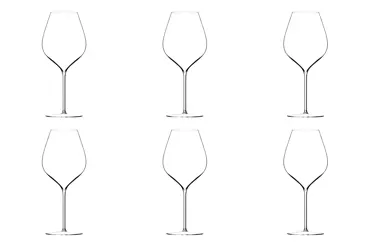 6er Set A. Lallement N1 Rotweinglas 77cl mundgeblasen