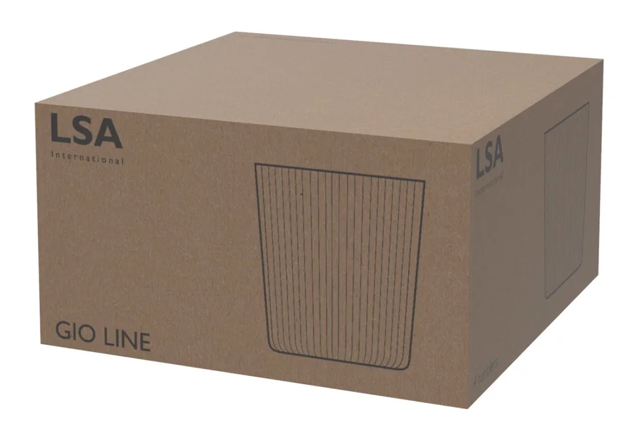 4er Set Gio Line Trinkbecher mittel 390ml transparent