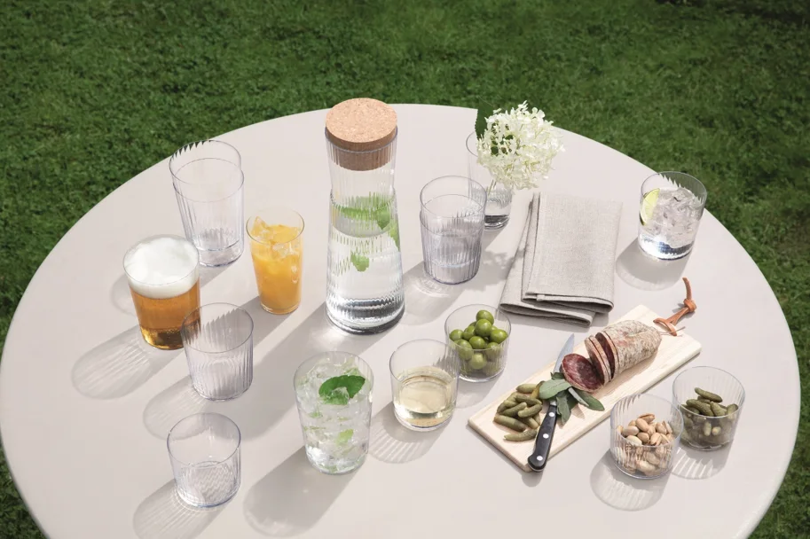 4er Set Gio Line Trinkbecher mittel 390ml transparent