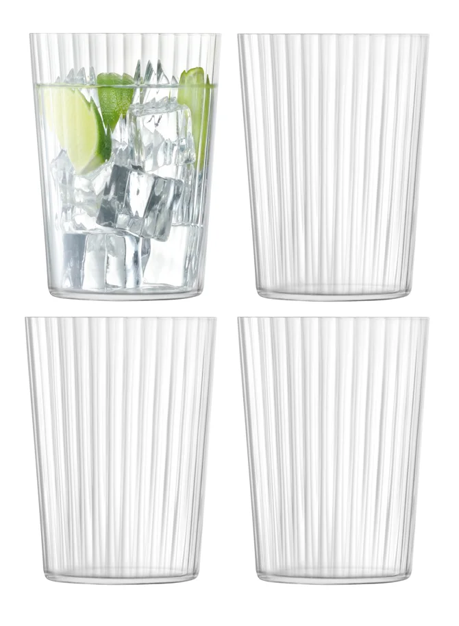 4er Set Gio Line Trinkbecher gross 560ml klar
