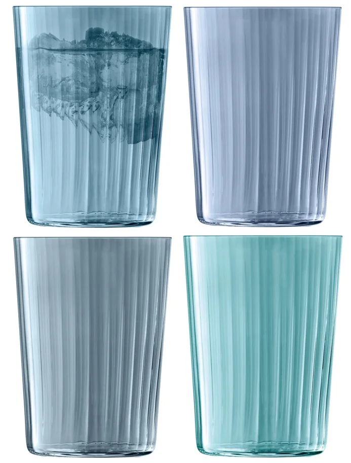 4er Set Gems Longdrinkglas 560ml saphir assort.