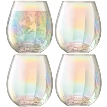 4er Set Pearl Becher 425ml - perlmutt
