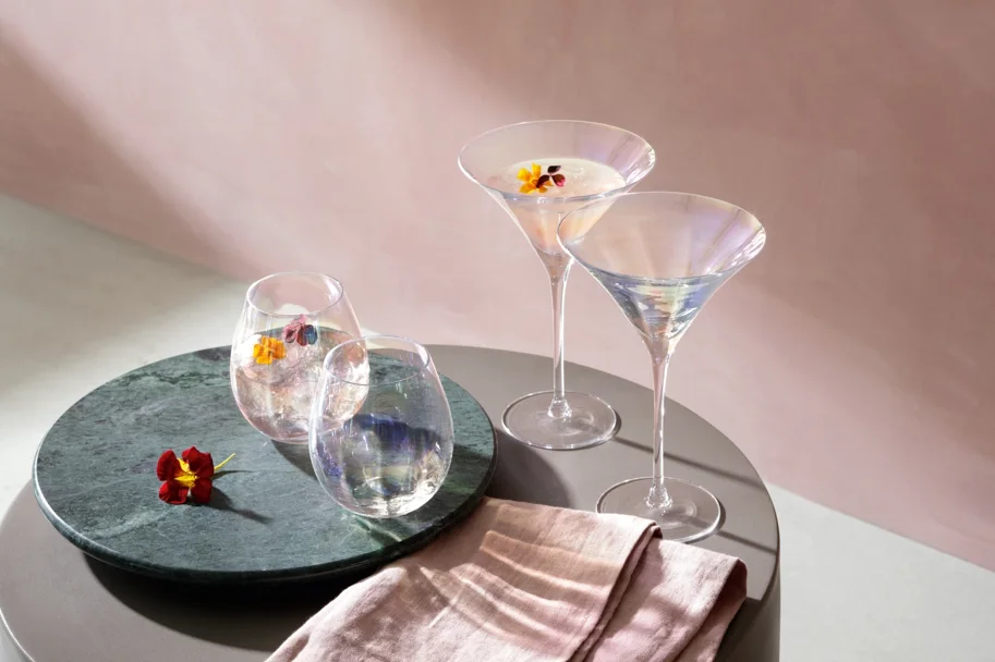 4er Set Pearl Becher 425ml - perlmutt