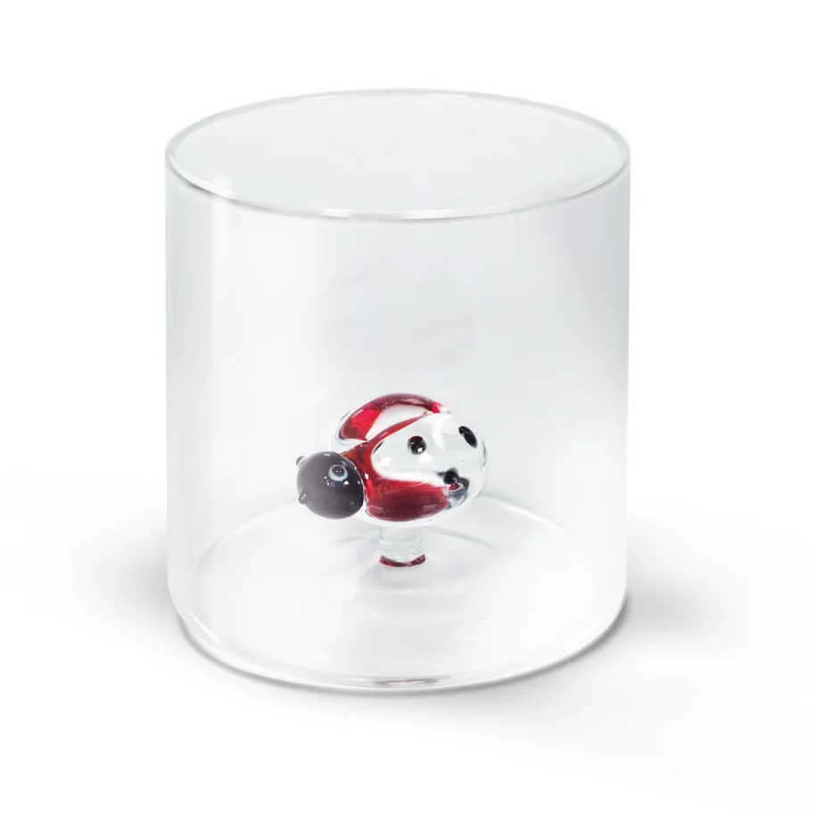 Glas aus Borosilikat 250ml Marienkäfer