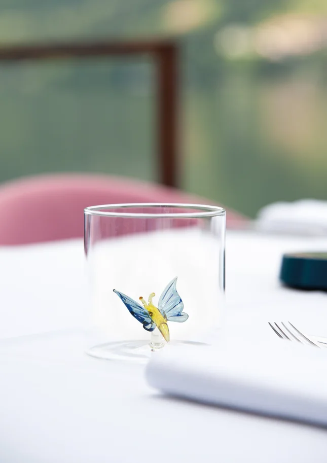 Glas aus Borosilikat 250ml Schmetterling