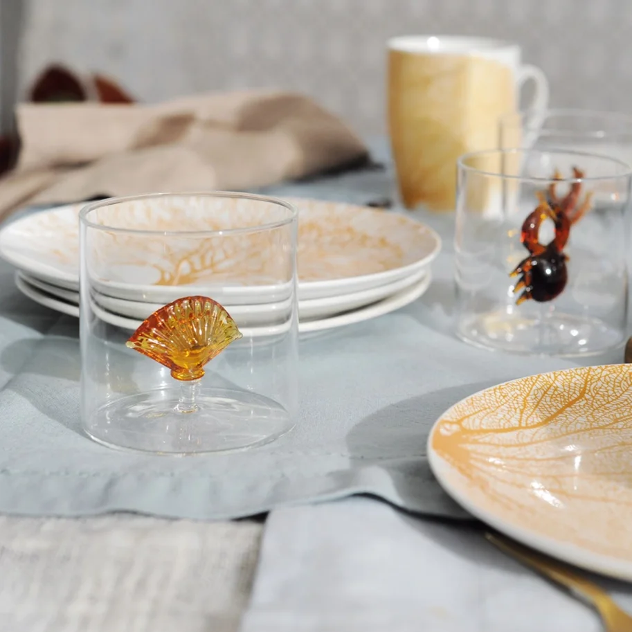 Glas aus Borosilikat 250ml Krabbe