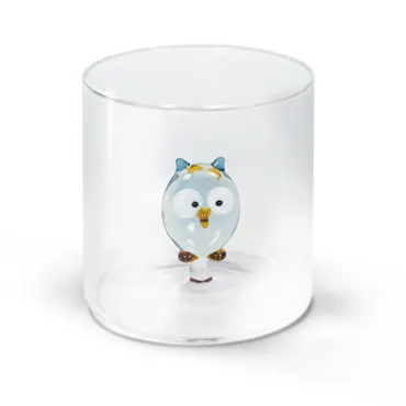 Glas aus Borosilikat 250ml Eule