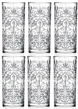 6er Set Tattoo Hb Becher Ø7 H15 cm, 37cl