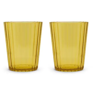 2er Set Gläser aus Acryl 350ml, bernstein