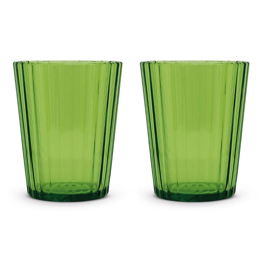2er Set Gläser aus Acryl 350ml, grün