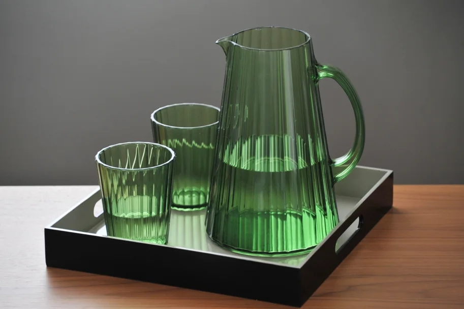 2er Set Gläser aus Acryl 350ml, grün