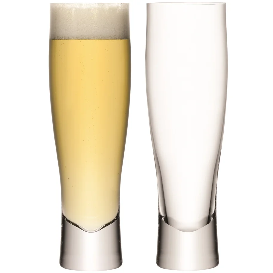 2er Set Bar Bierglas 550ml transparent