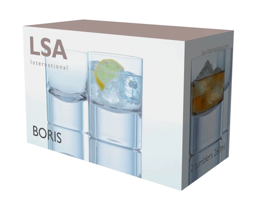 2er Set Boris Whiskyglas 250ml transparent