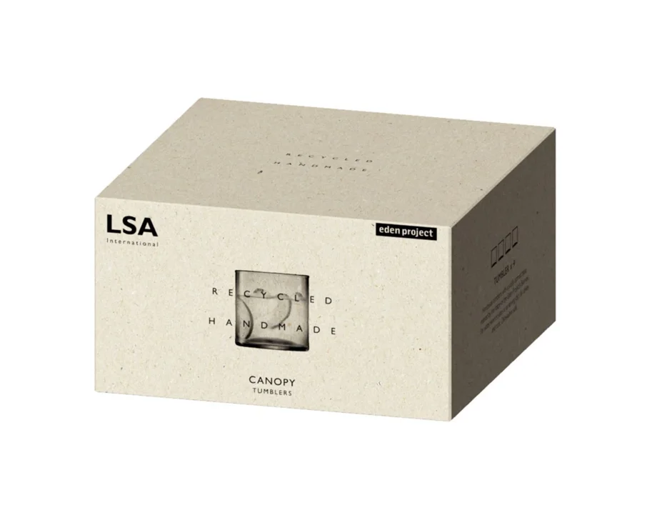 4er Set Canopy Trinkbecher 270ml recyceltes Glas