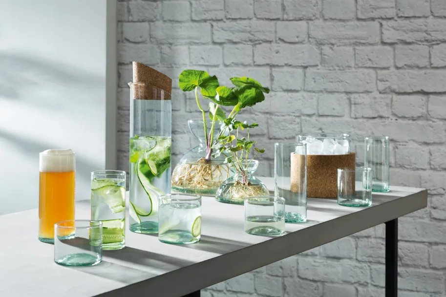 4er Set Canopy Trinkbecher 350ml recyceltes Glas