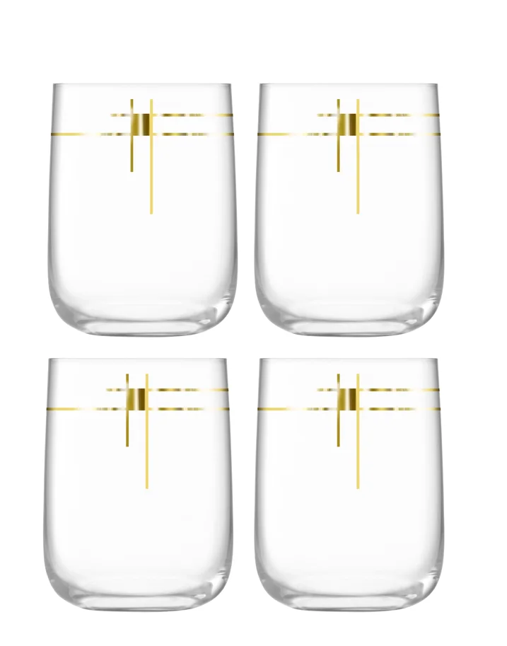 4er Set Century Trinkglas 625ml gold