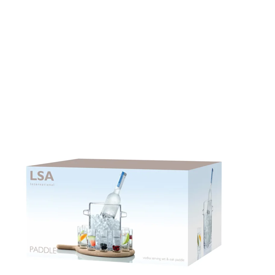 Paddle Wodka Servierset Unterteil aus Eiche L38.5cm - klar