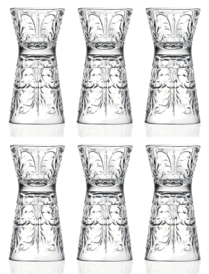 6er Set Tattoo Clessidra Ø5 H10.2 cm, 6+3 cl