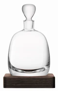 Whisky Islay Karaffe 1L - Nussbaum Sockel