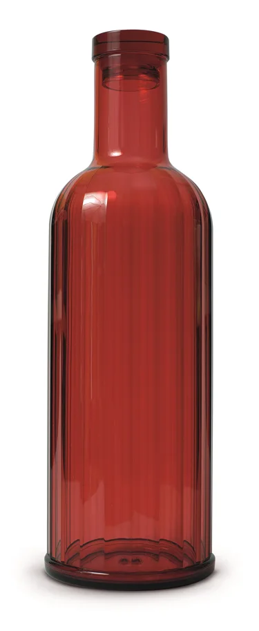 Flasche aus Acryl 1lt., rot