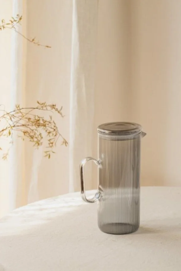 Karaffe aus Borosilikatglas, 1.2l grau