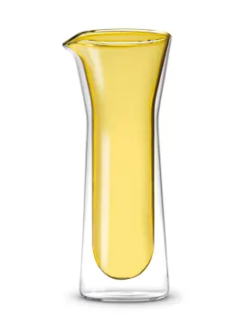 Glaskaraffe doppelw. gelb, 800ml