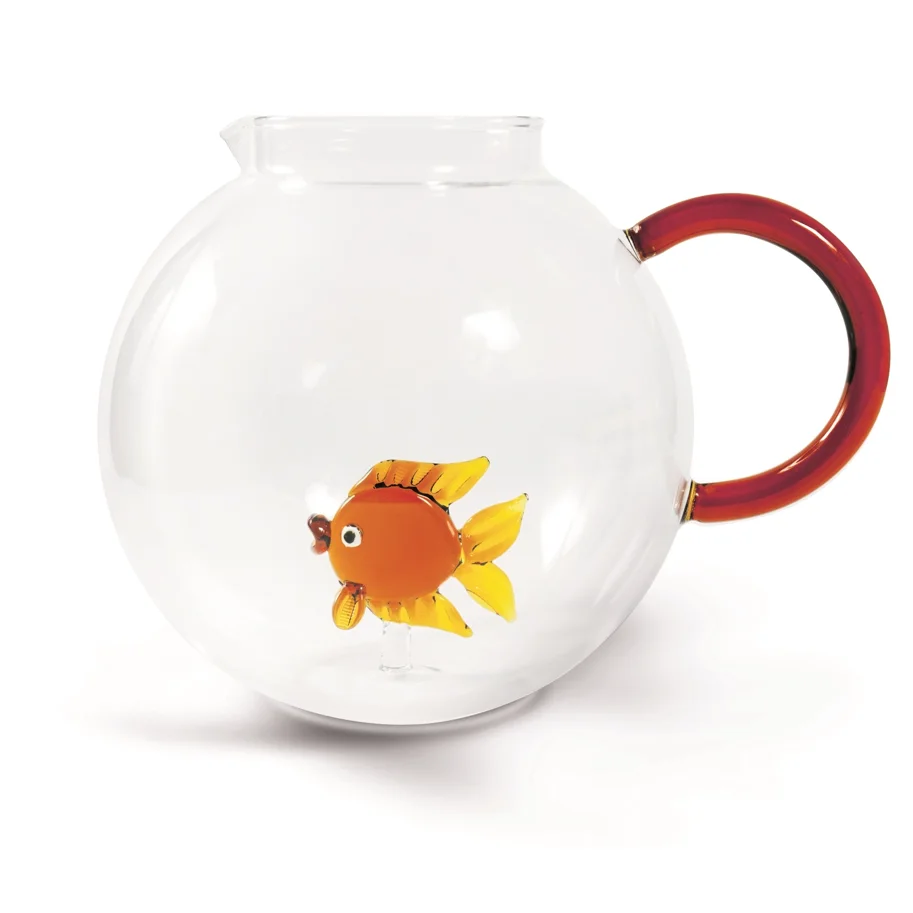 Krug aus Borosilikatglas 1.7 lt. m. Fisch